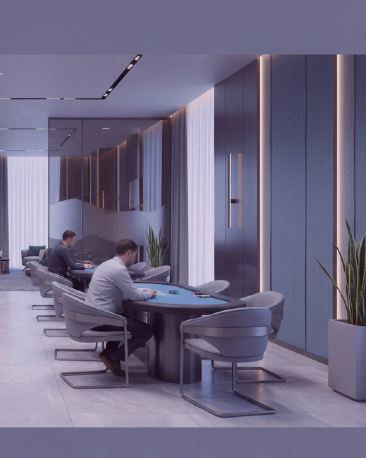 Sál při plném obsazení stolů